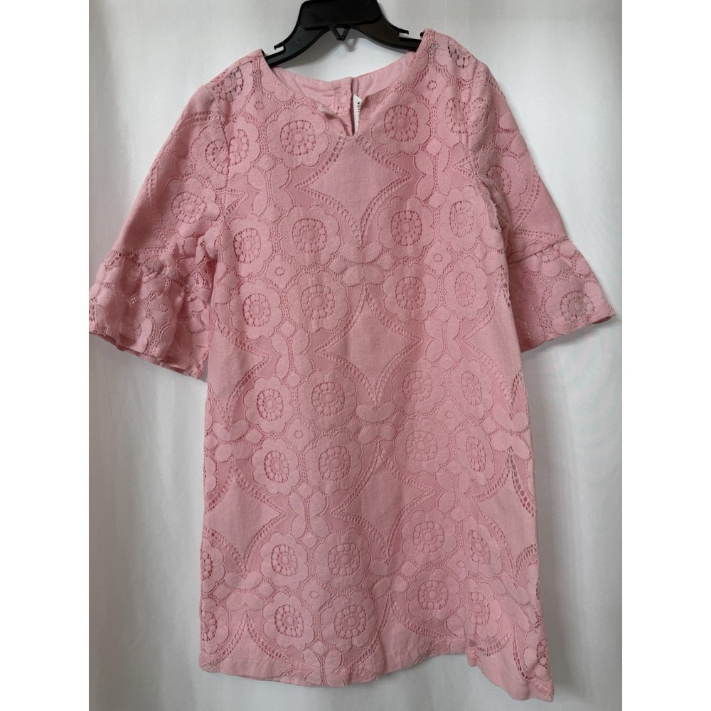 Janie and‎ Jack Dress Pink Lace 3/4 sleeve occasion  Girls Size 10 B58
